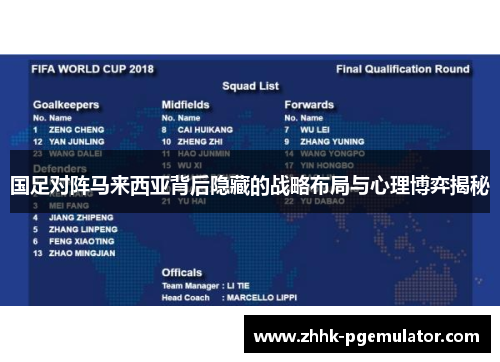 国足对阵马来西亚背后隐藏的战略布局与心理博弈揭秘